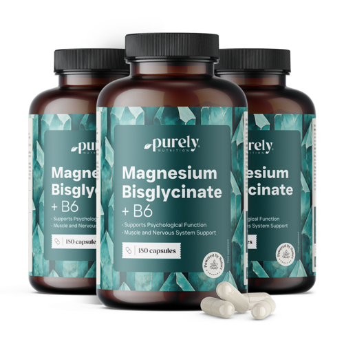 3x Magnezijev bisglicinat z vitaminom B6, skupaj 540 kapsul